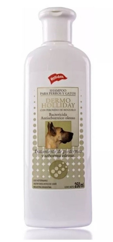 Dermo Holliday Shampoo Antiseptico Perros Gatos 250 Ml