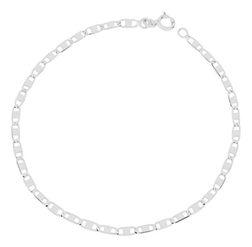 Pulseira Prata 925 Legítima Piastrine Masculina Fina