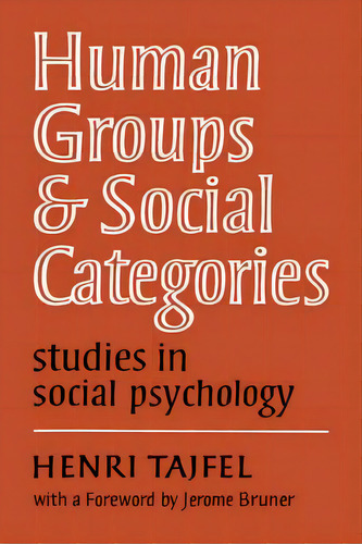 Human Groups And Social Categories, De Henri Tajfel. Editorial Cambridge University Press, Tapa Blanda En Inglés