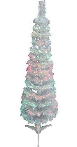 Árvore De Natal Branca Fibra Ótica 1,50 M 110v Christmas | Frete grátis