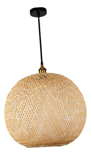 Lámpara Colgante Creativa De Bambú Tejida De Mimbre Para L