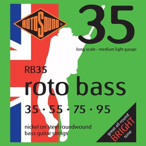 Encordado Bajo 4 Cuerdas Rotosound Roto Bass Rb35 035-095