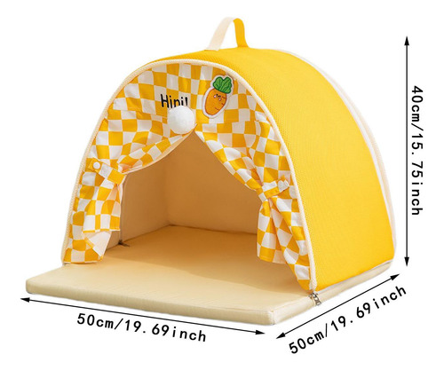 Casa De Carpas De Mascotas 50cmx50cmx40cm Naranja