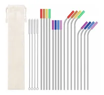 Comprar 37 Popotes Pajitas De Metal De Acero Inoxidable Y Cepillos