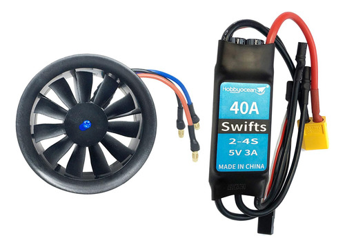 Ventilador De Conducto Edf De 50 Mm 4300kv 11 Hélice Motor