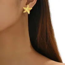 Comprar Aretes Mujer Estrella De Mar Oro Laminado 18k Joyería Fina