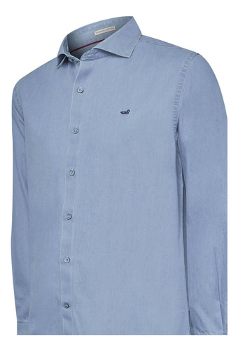 Camisa Algodón Orgánico Hombre Chambray Azul Rockford
