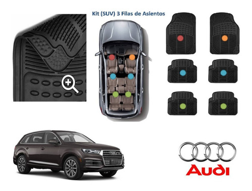 Kit Tapetes 6pz Uso Rudo Audi Q7 2018 Rubber Black