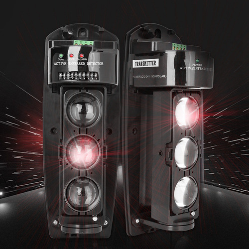 Detector De Infrarrojos Alarma De Triple Haz Led Fotoeléctri