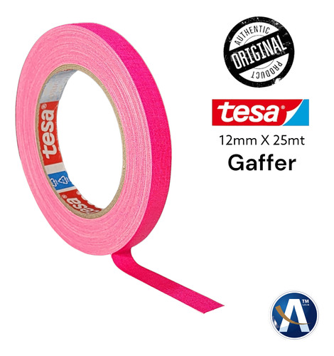 Fita Gaffer Refletiva Para Cenografia Rosa 12mmx25m Tesa