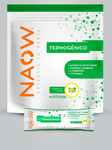 Bebida Instantanea Naow Termogenico 1 Stick Sabor A Limon