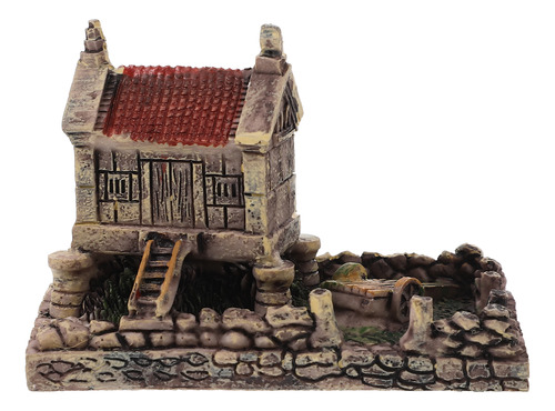 Figura De Cabaña En Miniatura Stone House Portátil