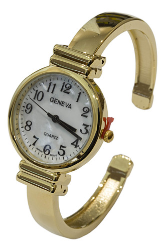 Nueva Banda De Oro Ginebra Metal Slim Case Mujer Bangle Cuf.