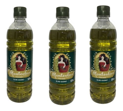 Aceite Blend Monteolivo Gourmet X 500 Ml Pack 3 Uni