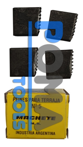 Juego Peines 4 Piezas Terraja Nº5 Machete 1/2-3/4'' Bspt Mct