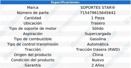 Soporte Motor Trasero Jaguar Super V8 V8 4.2l 05-09