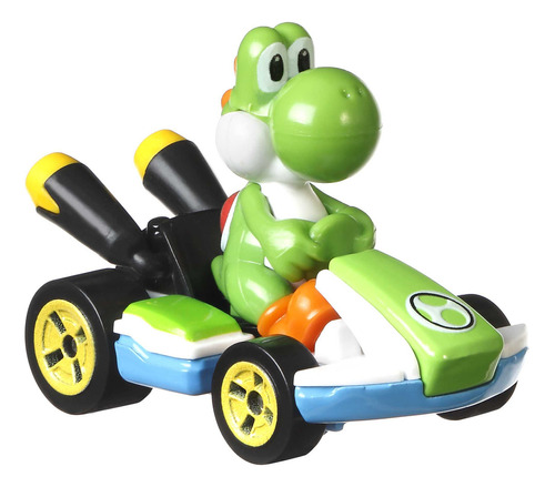 Hot Wheels Yoshi (standar Kart) Serie Mario Kart Variacion Color Verde