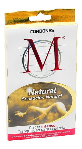 Condones M Force Natural 3 Piezas