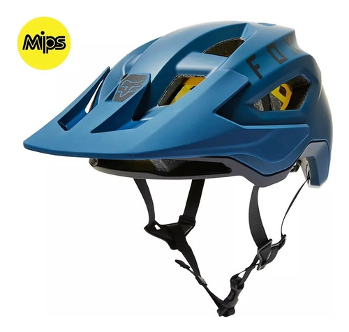 Capacete Ciclismo Bike Fox Speedframe Mips Azul Escuro Tamanho G