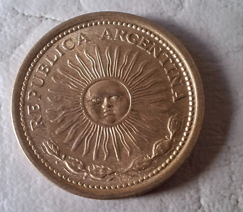 Dos Monedas Argentina 1 Peso Ley 1974. Mb+. Usado (Usado)