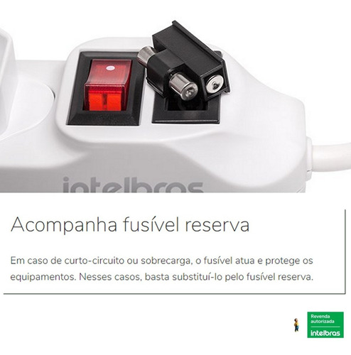 Imagem 5 de 5 de Epe 1004 Protetor Eletrônico Intelbras Com 4 Tomadas
