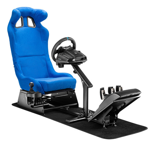 Simulador Gamer Azul Volante Thrustmaster Fanatec Logitech