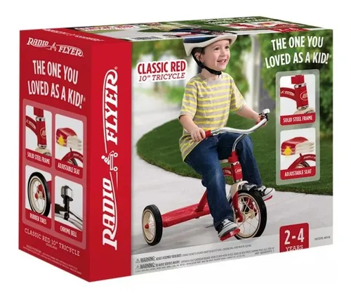 Radio Flyer - Casco de bicicleta para niños de 2 a 5 años, color rojo