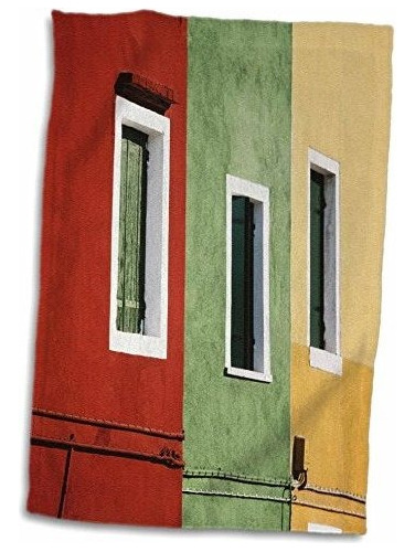 3d Rose Italia Veneto Venecia Burano Casas Multicolores. 