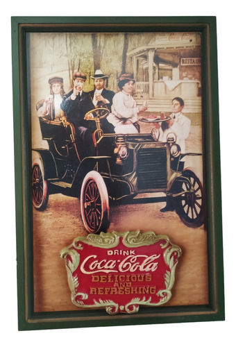 Cuadro Decorativo Coca-cola Auto Burrita Sin Vidrio