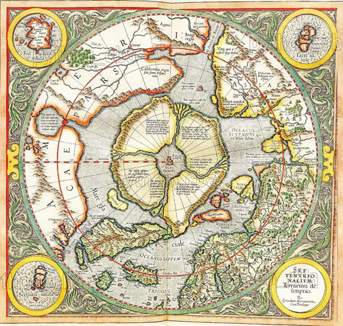 Póster Mapa Planisferio Mercator Tierra Plana 1595 (155x150) | Cuotas sin  interés