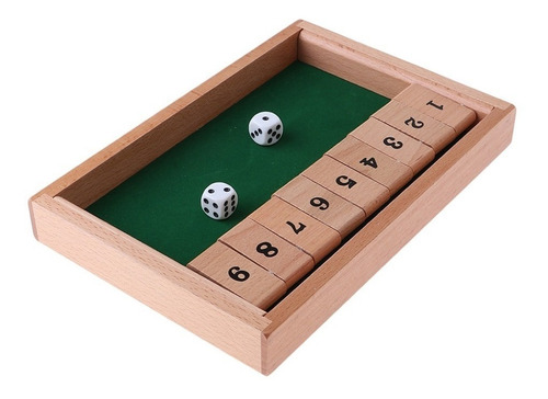 Juego De Mesa Shut The Box (cierra La Caja)  1-4 Jugadores