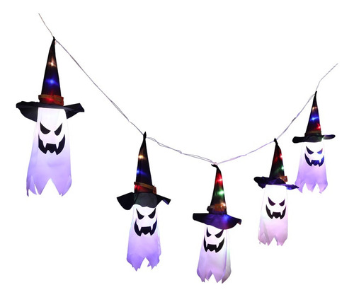 Halloween Colgante Brillante Sombrero De Bruja Fantasma Led