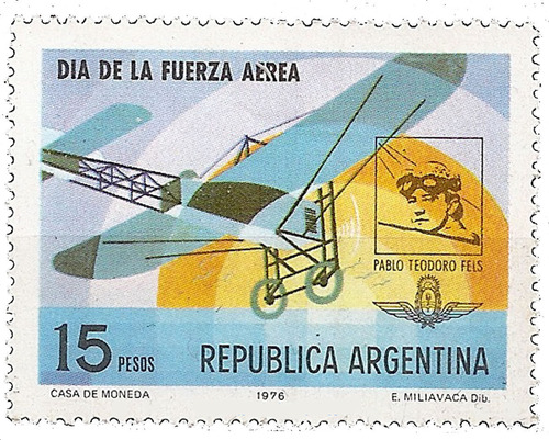 Argentina Gj 1739 Día De La Fuerza Aérea Mt 1069 Año 1976