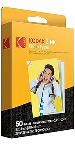 Kodak Papel Fotográfico Zinc Prémium De 2 X 3 50 Hojas
