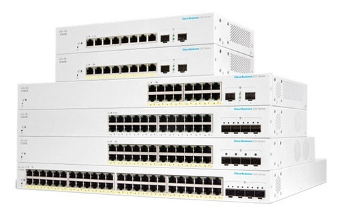 Switch 16p Cisco Cbs220-16p Poe Ge + 2x1g Sfp