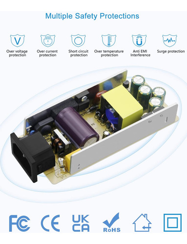 Convertidor Reductor Alitove, 110-240 V Ac A 12 V 5a Dc, 60