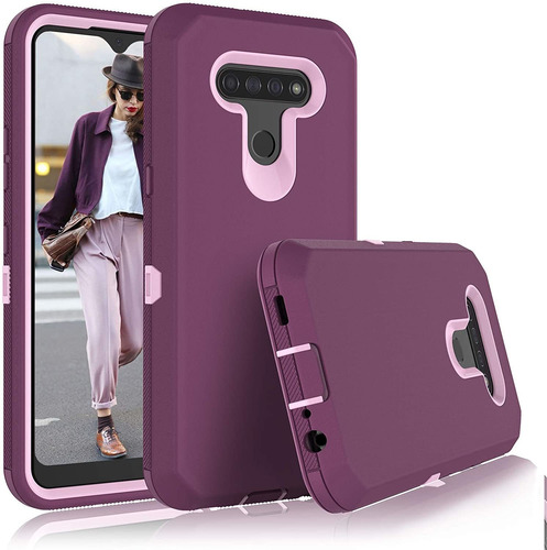 Funda Violeta Para Telefono LG K51 / LG Reflect / LG Q51