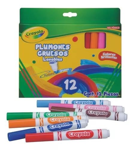 12 Rotuladores Lavables MK Crayola