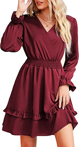 Vestidos Manga Larga De Mujer Elegante De Cóctel Casual