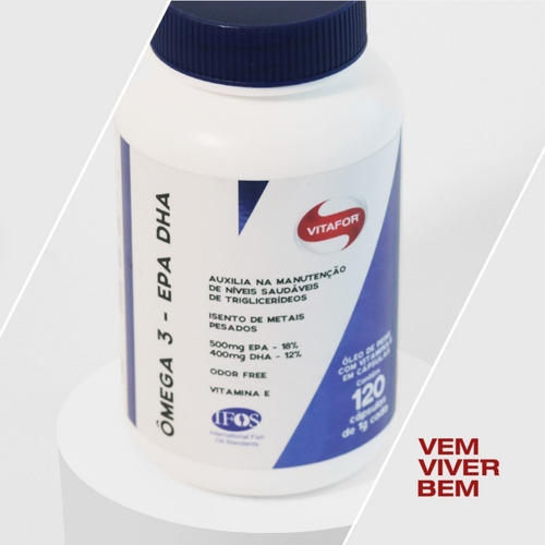 3 Uni Omega 3 Vitafor Epa Dha 120 Caps - Original Selo Ifos