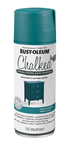 Pintura En Aerosol Chalked Tizada Verde Estanque Rust Oleum