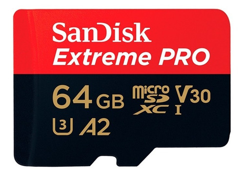 Microsd Sandisk 64gb Extreme Pro Clase 10 