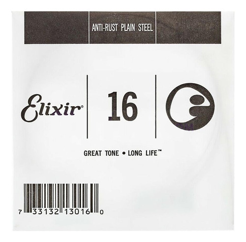 Corda Avulsa Elixir Guitarra 016 Anti Rust Plain Steel 13016