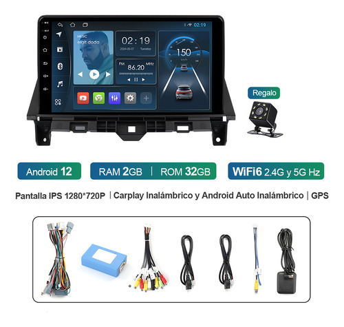 Zk Para Estéreo 2+32g Carplay Para Honda Accord 2008-2012