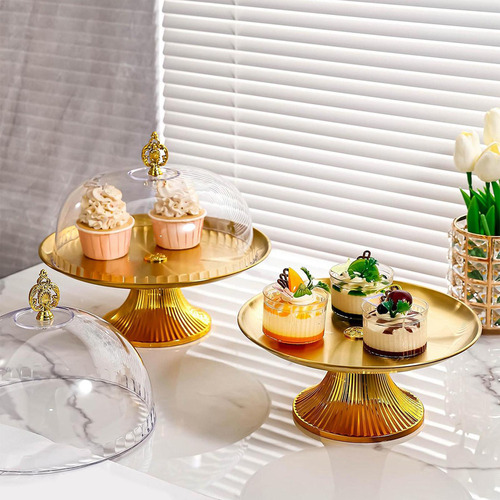 Soporte Para Pasteles Con Tapa Platos Para Servir 26cm .