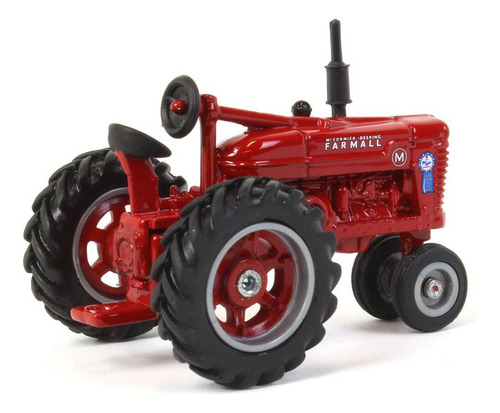 Miniatura Trator Case Ih Farmall M Blue Ribbon Service 1/64 Cor Vermelho