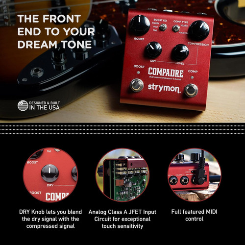 Strymon Compadre Dual Voice Compressor Y Boost Guitar Effect