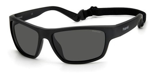 Lentes Polaroid Pld7037/s 807 Negro Solar Polarizado Lente Gris Oscuro Polarizado Varilla Negro 807 Armazón Negro 807