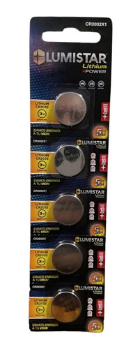 Bateria De Litio Cr2032 3v Marca Lumistar