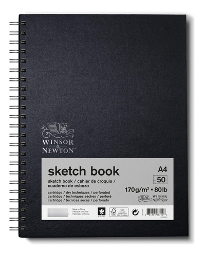 Cuaderno Boceto Espiral 50 Hoja Papel 6.00 Oz M² Din A4